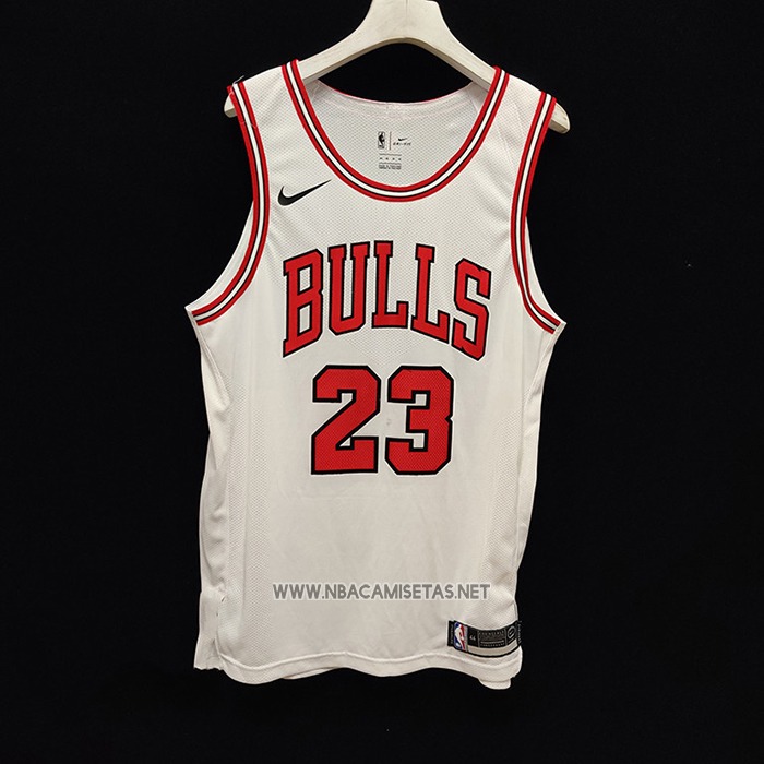 Camiseta Chicago Bulls Michael Jordan NO 23 Association Autentico Blanco